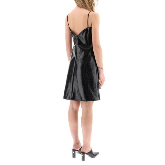 Vinyl Ellipse Mini Sleeveless Dress - Black - Picture 3 of 4